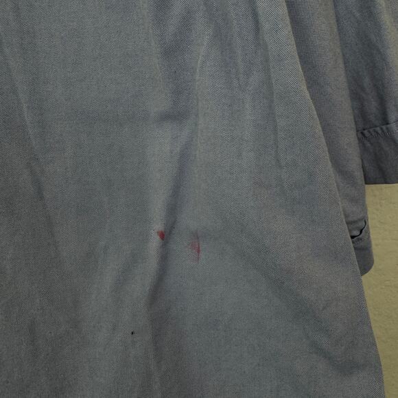 Lacoste Mens Short Sleeve Button Shirt Size 46/18/XL 100% Cotton Light Blue - Picture 8 of 9